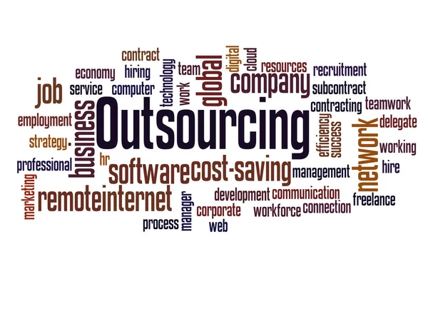 Outsourcing word cloud concept 3 — Stock Photo, Image