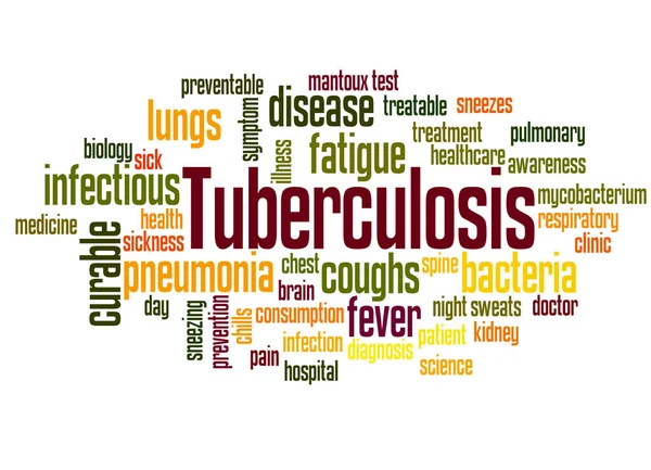 Tuberculosis Palabra Nube Concepto Sobre Fondo Blanco — Foto de Stock