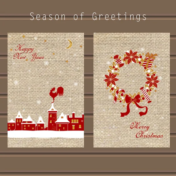 Greeting New Year  and Christmas Vector Graphics