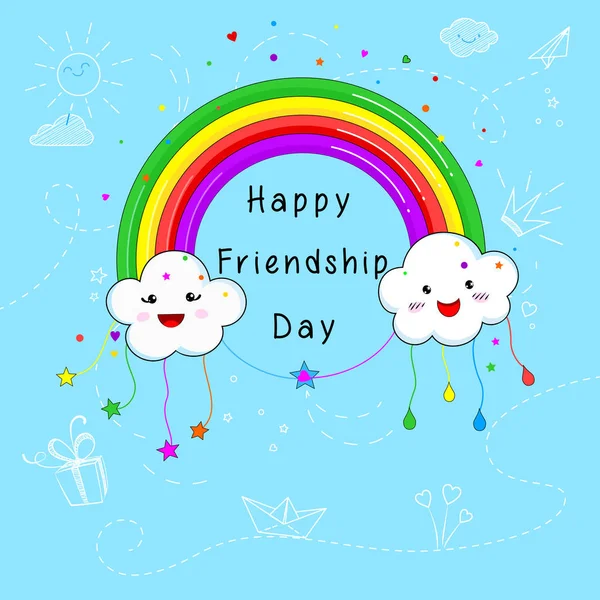 Mutlu dostluk günü kartları tasarımı