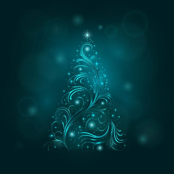 Hintergrund mit einem Weihnachtsbaum — Stockfoto