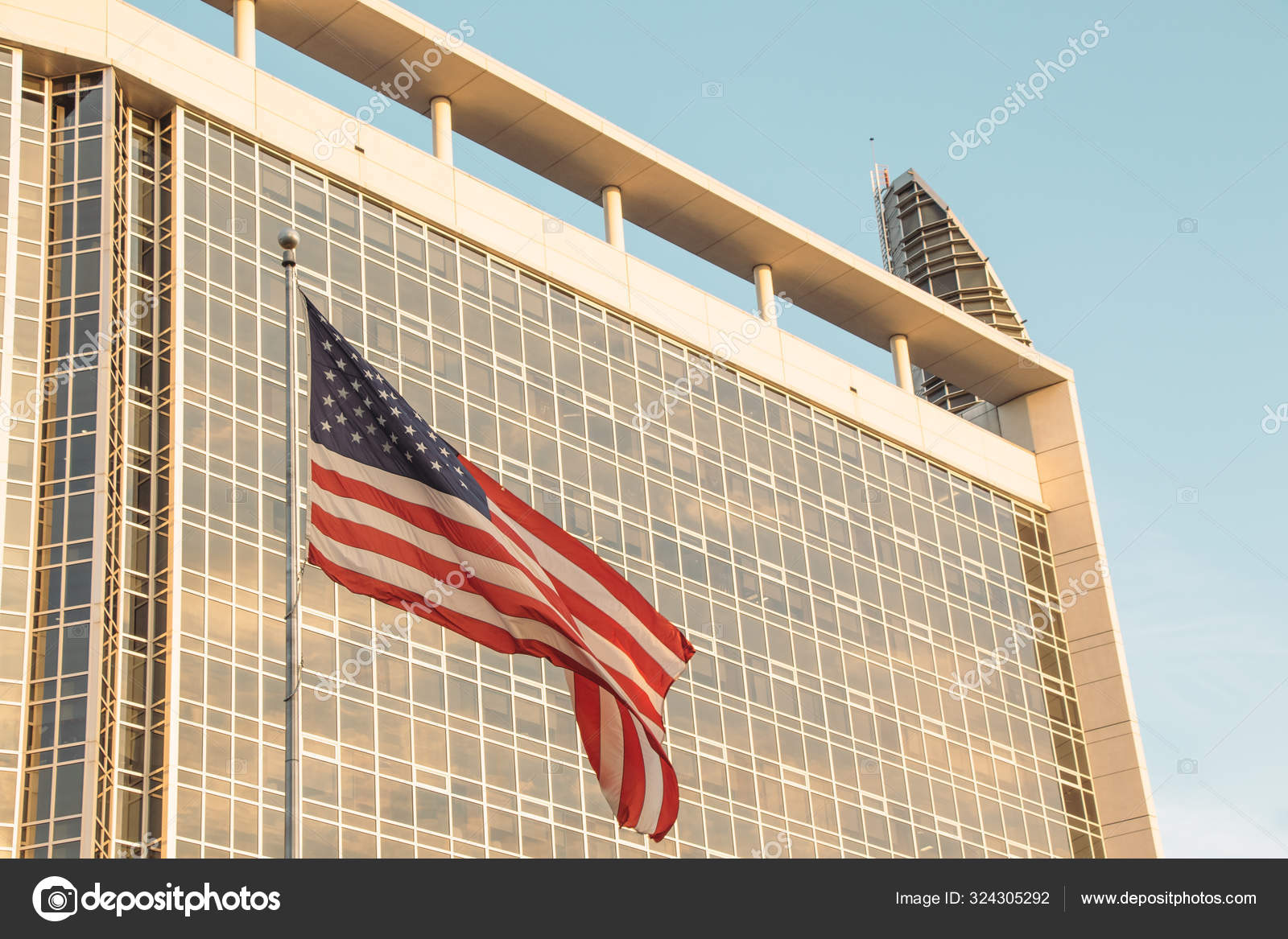 ORLANDO, FLORIDA - NOV 11, 2019: Advent Health Hospital with American flag.  – Stock Editorial Photo © SR_Productions #324305292