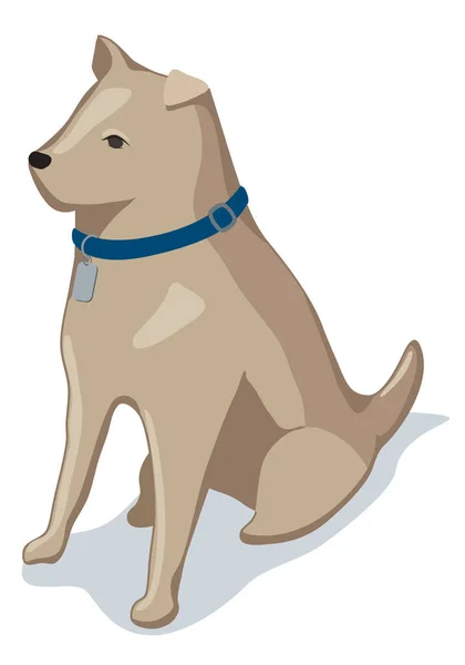 Izometrický japonský pes vektor ilustrace s bílým pozadím. — Stockový vektor