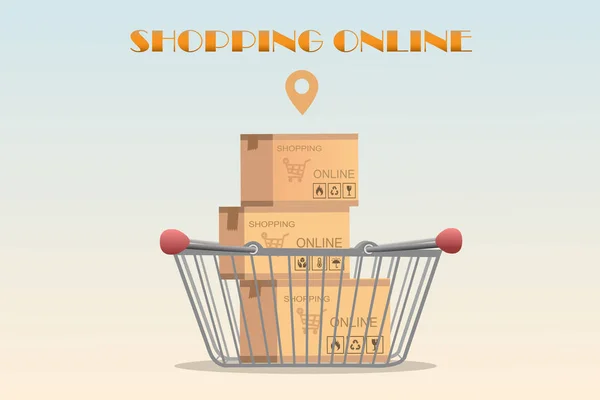 Vector Shopping Online Concept Idea — 스톡 벡터