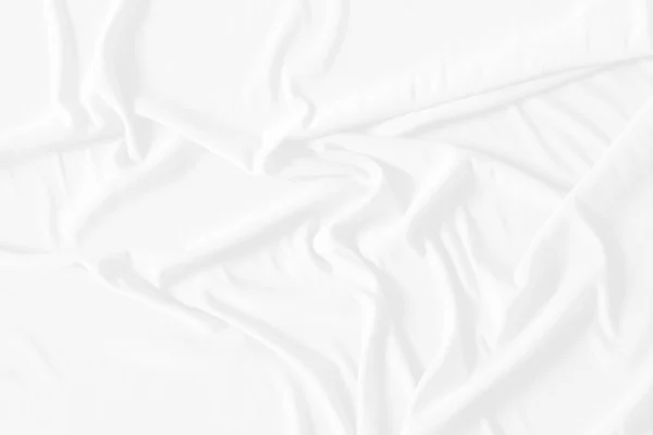 Тло Білої Тканини Абстрактне Тканина Зморщена Перевантажена Хвилею Матеріал Використовується — стокове фото