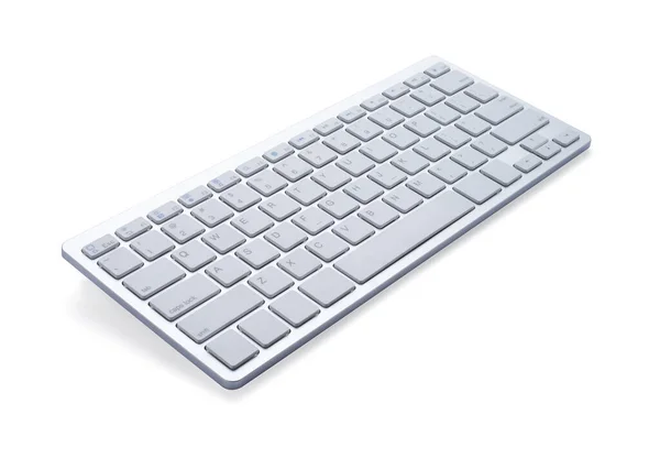 Moderne Computertastatur Isoliert Auf Weißem Hintergrund Mit Clipping Pfad Material — Stockfoto