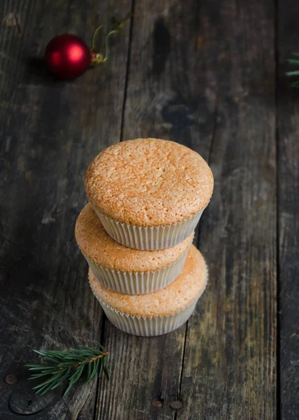 Muffins faits maison pour Noël — Photo