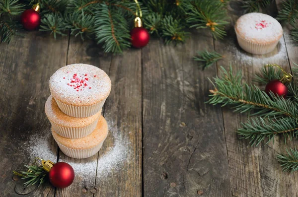 Σπιτικό muffins για τα Χριστούγεννα — Φωτογραφία Αρχείου