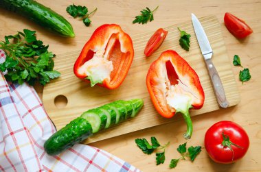 Sebze salatası için çeşitli 