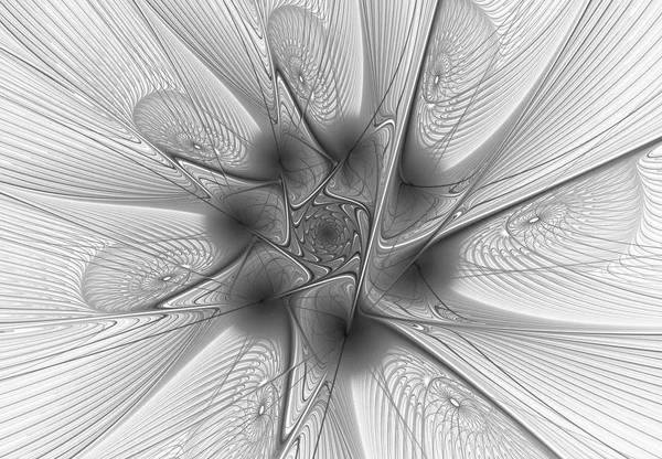 Monochrome abstract fractal — Stock Photo, Image