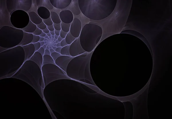 Lila web sarmal soyut fraktal siyah arka plan üzerine.