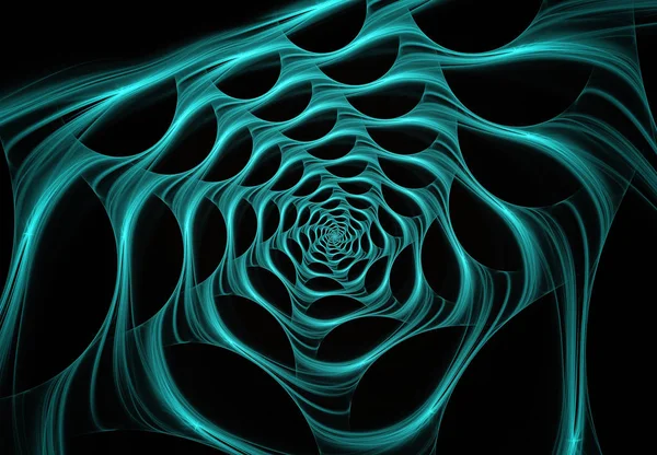 Abstrato girar fractal verde — Fotografia de Stock