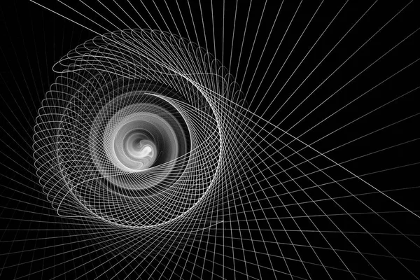 Soyut fraktal dönen beyaz