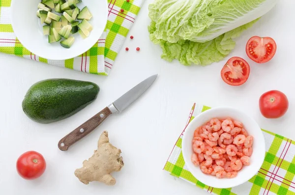 Ingredientes alimentarios para ensalada — Foto de Stock
