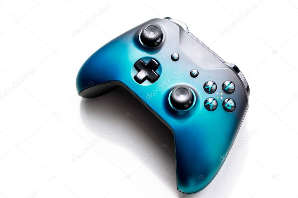 Gamepad from the game console isolated on a white background