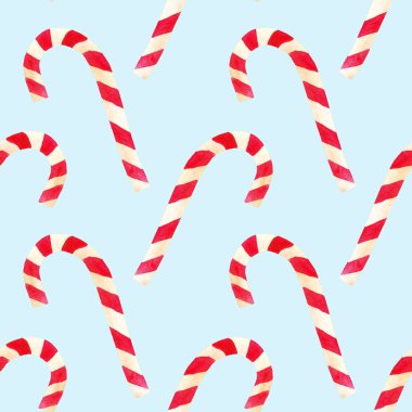 suluboya el mavi arka planda dikişsiz şeker kamışı deseni çizdi.