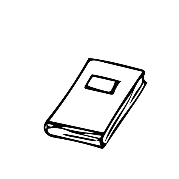 Livre en style doodle dessiné à la main. élément pour le design dans un style scandinave — Image vectorielle