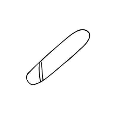 İskandinav karalama stiliyle çizilmiş snowboard eli. dekor ögesi