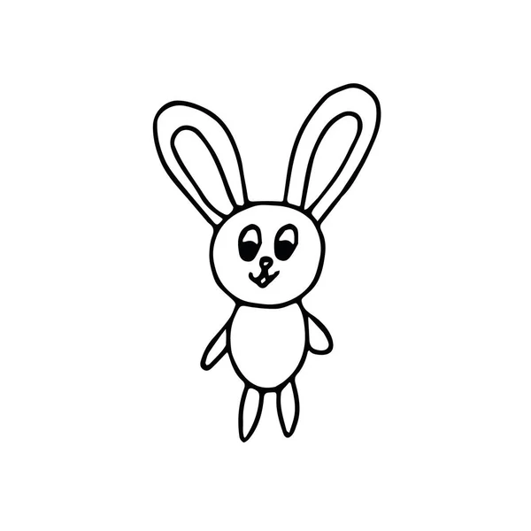 Tavşan eli basit İskandinav tarzında çizilmiş.. — Stok Vektör