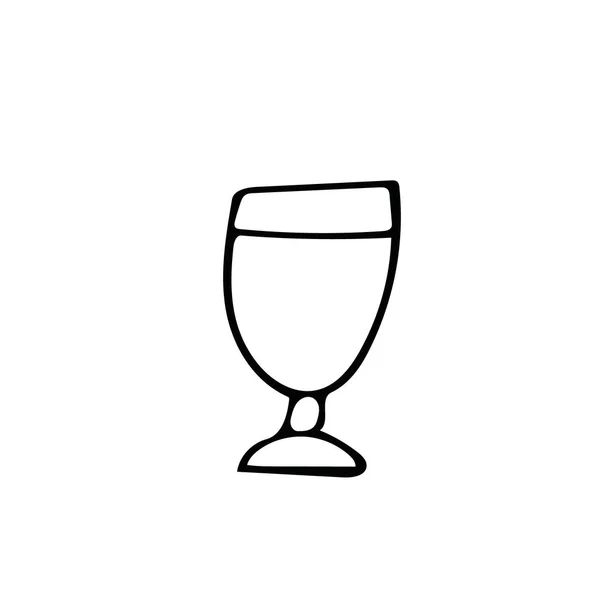 Glas bier hand getekend in doodle stijl. drank, bar, menu, cafe, restaurant, alcohol — Stockvector