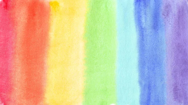 Watercolor rainbow horizontal banner. Bright colorful background. — 스톡 사진