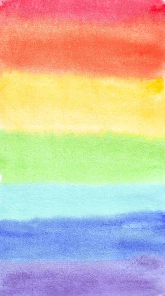 Bandera vertical del arco iris acuarela. Fondo colorido brillante . — Foto de Stock