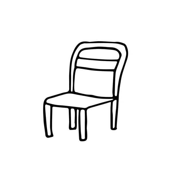 Sandalye, karalama tarzında çizilmiş. mobilya kafesi ögesi — Stok Vektör