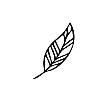 Yaprak el karalama stiliyle çizilmiş. Logo tasarımı, simge, kartpostal, poster ögesi