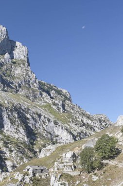 Cares gorges, Principality of Asturias, Spain; Aug. 05, 2015. This gorge, with its narrow passes and gullies, is right in the heart of the Picos de Europa Mountains. The areas stunning landscape affords unique views of the National Park.