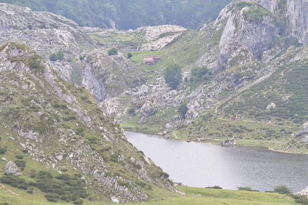 Cangas Onis Asturias Spain Aug 2015 Озёра Ковадонга Национальном Парке — стоковое фото