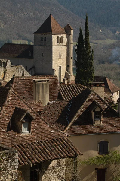 Sain Cirq-Lapopie, Lot / France; Mar. 22, 2016. Saint-Cirq-Lapopie, Fransa 'nın Midi-Pyrnes bölgesinde yer alan bir komündür. Fransa 'nın en güzel köyleri kategorisinde sınıflandırılır..