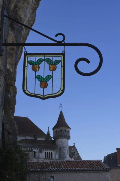 Rocamadour Lot Francia Mar 2016 Dominando Cañón Del Río Alzou —  Fotos de Stock