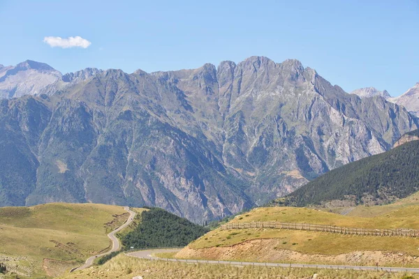 Cerler Huesca Espagne Août 2017 Route Montagne Sur Profil Montagneux — Photo