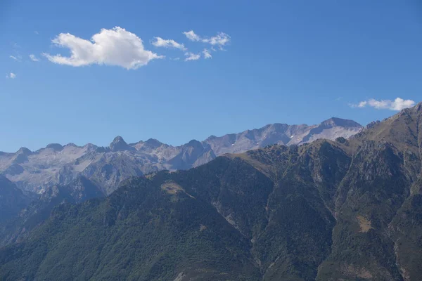 Cerler Huesca Spain Aug 2017 Mountainous Profile Pyrenees Town Benasque — Stock Photo, Image