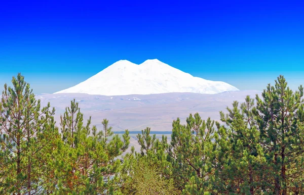 Vista Elbrus Desde Lado Kislovodsk Rusia — Foto de Stock