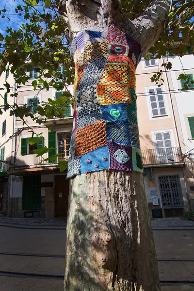 Árbol con funda de punto —  Fotos de Stock