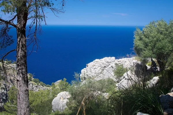 Zeegezicht bergzicht Mallorca — Stockfoto
