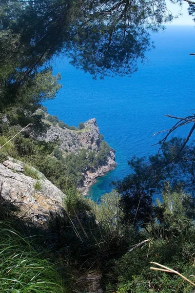 Seascape hegyre Mallorca — Stock Fotó