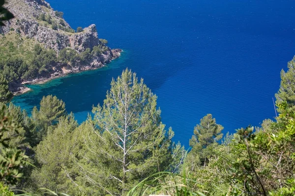 Výhled na moře Mallorca pohoří Tramuntana — Stock fotografie