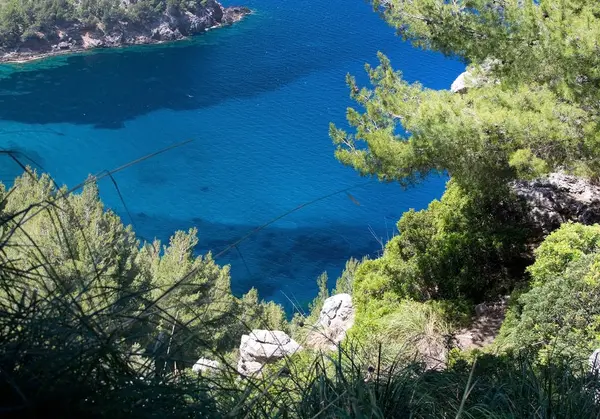 Sea view Tramuntana mountains Mallorca — Stock Photo, Image