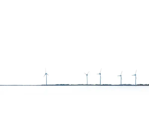 Sahil Rüzgar güç türbinleri — Stok fotoğraf