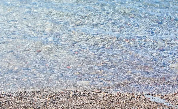 Piedras redondas playa marco completo — Foto de Stock