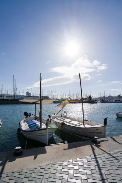 Yachten vor Anker in Palma — Stockfoto
