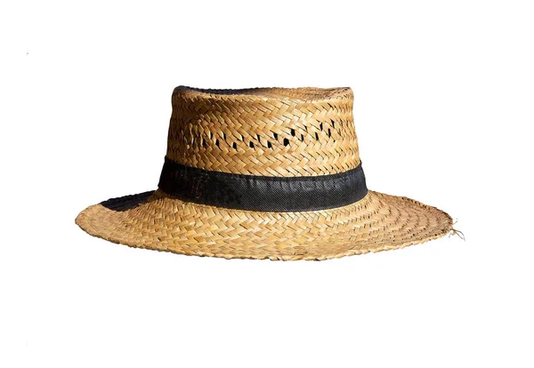 Velho Chapéu Palha Vintage Tradicional Autêntico — Fotografia de Stock