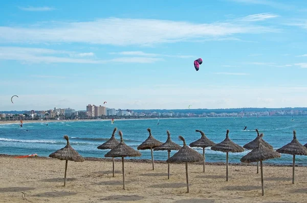 Kitesurfing Playa de Palma — Zdjęcie stockowe