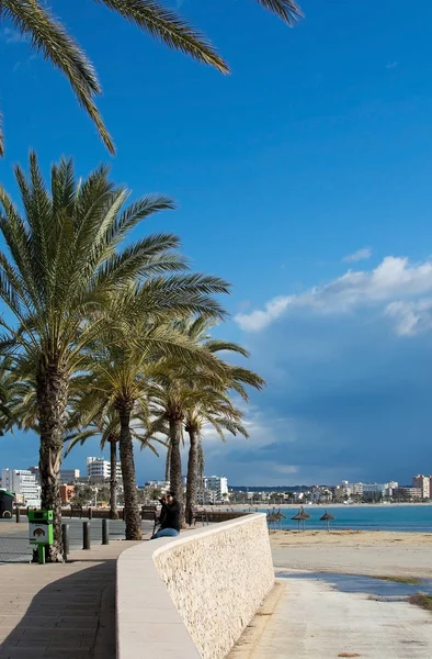 Playa de Palma winter beach — Stock Photo, Image