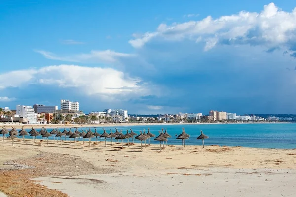 Playa de Palma winter beach — Stock Photo, Image