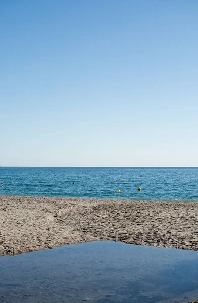 Burriana sandy beach and blue ocean — Stock Photo, Image