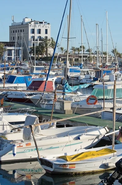 Portixol marina moored boats — Stock Photo, Image