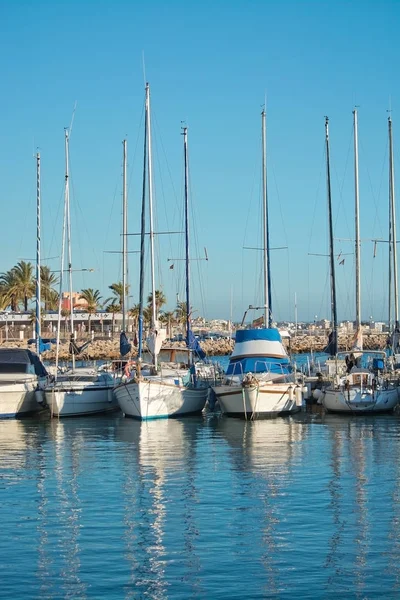 Portixol marina barcos ancorados — Fotografia de Stock